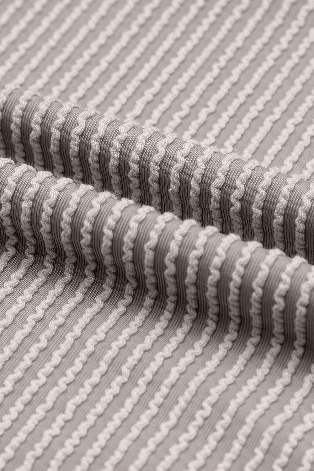 Multicolor Colorblock Ribbed Loose Long Sleeve Top