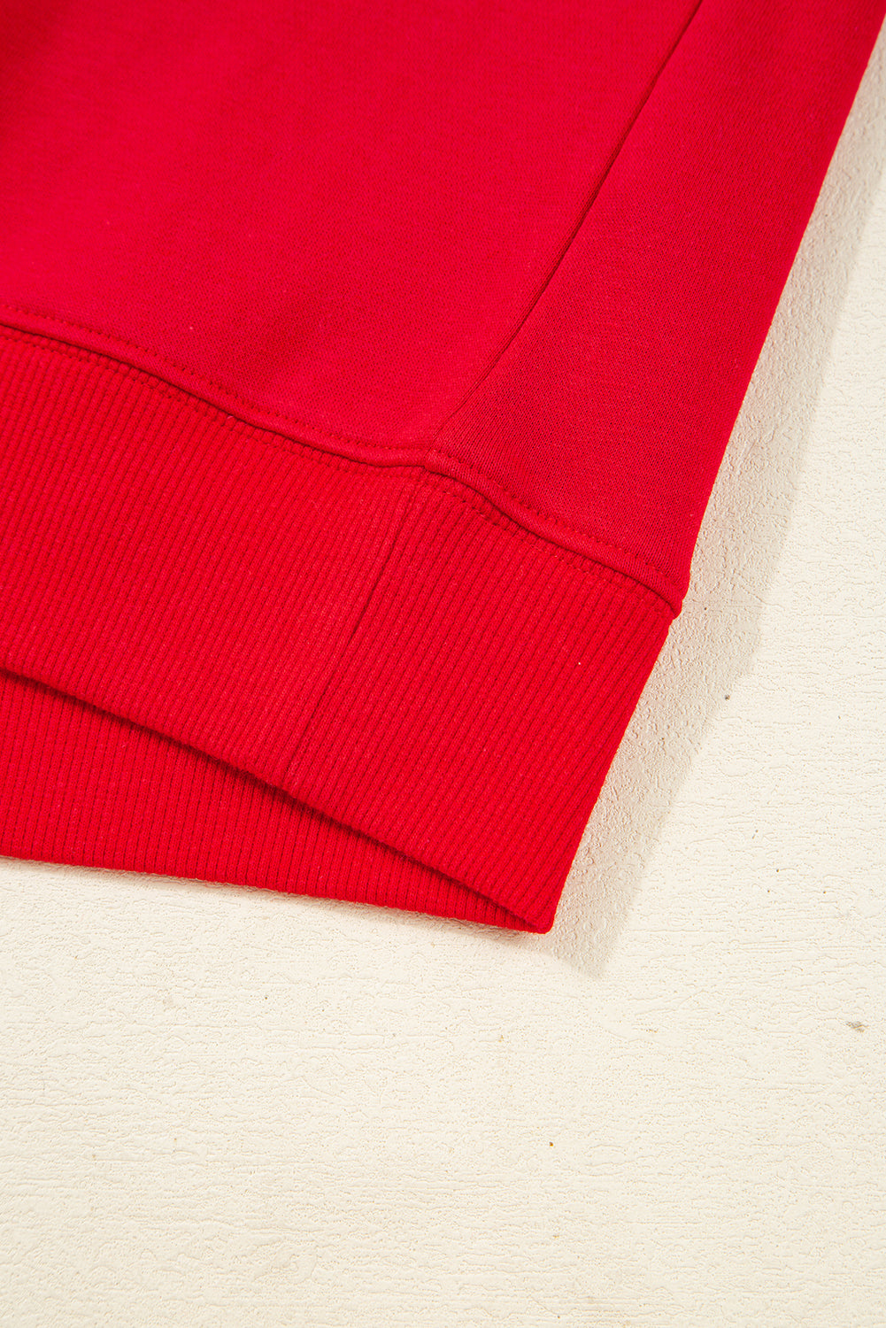 Fiery Red Varsity Striped Sleeve Drop Shoulder Sweatshirt and Shorts Set