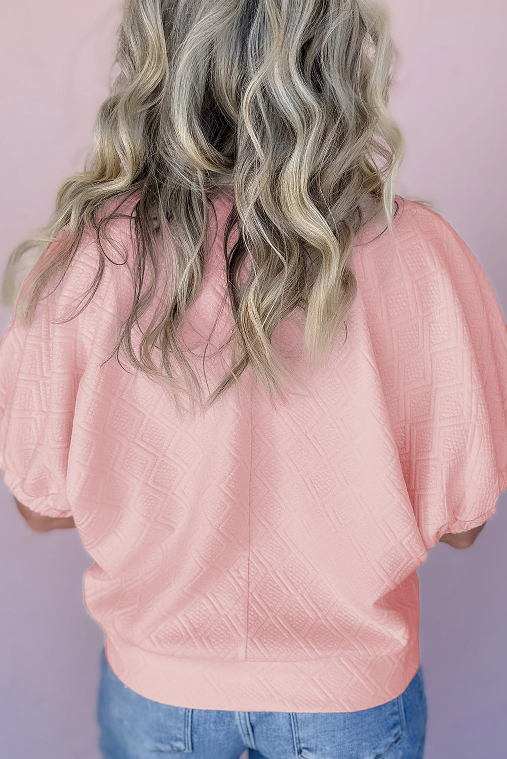 Light Pink Sequin Halloween Ghost Patch Application Graphic Top