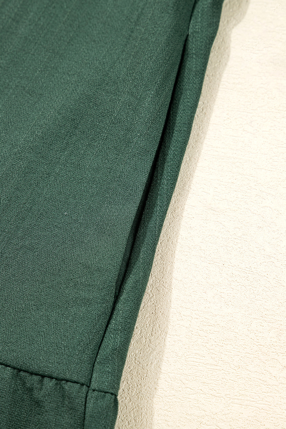 Canton Contrast Ricrac Trim Button V Neck Knotted Bracelet Sleeve Dress