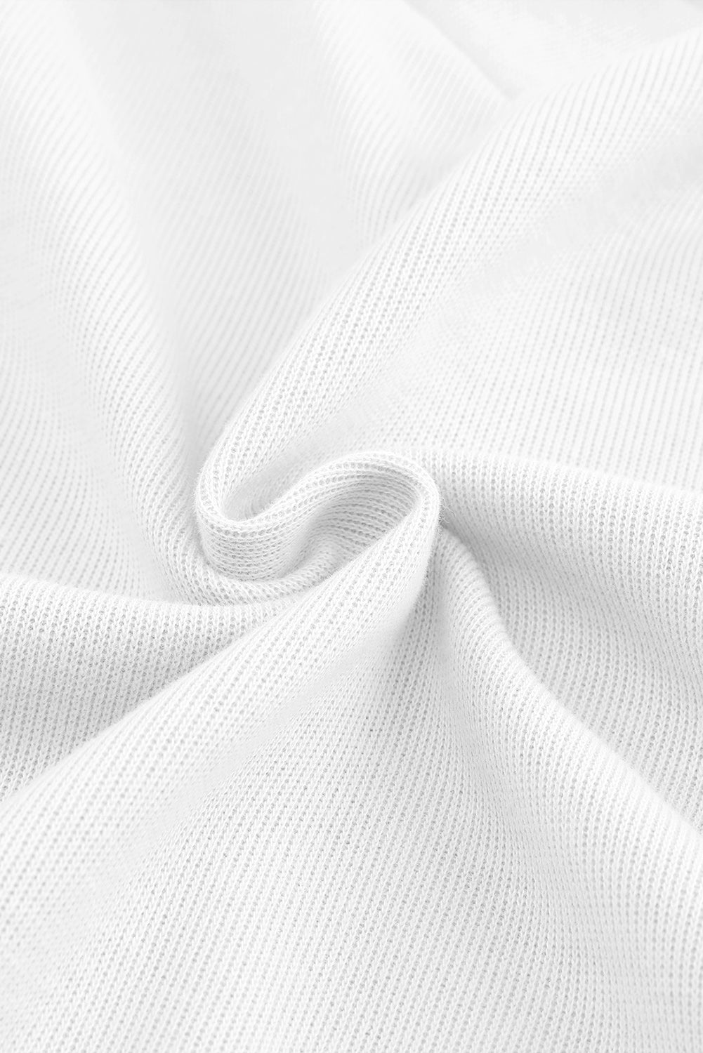 White Knitted V Neck Buttoned Cuffs Blouse