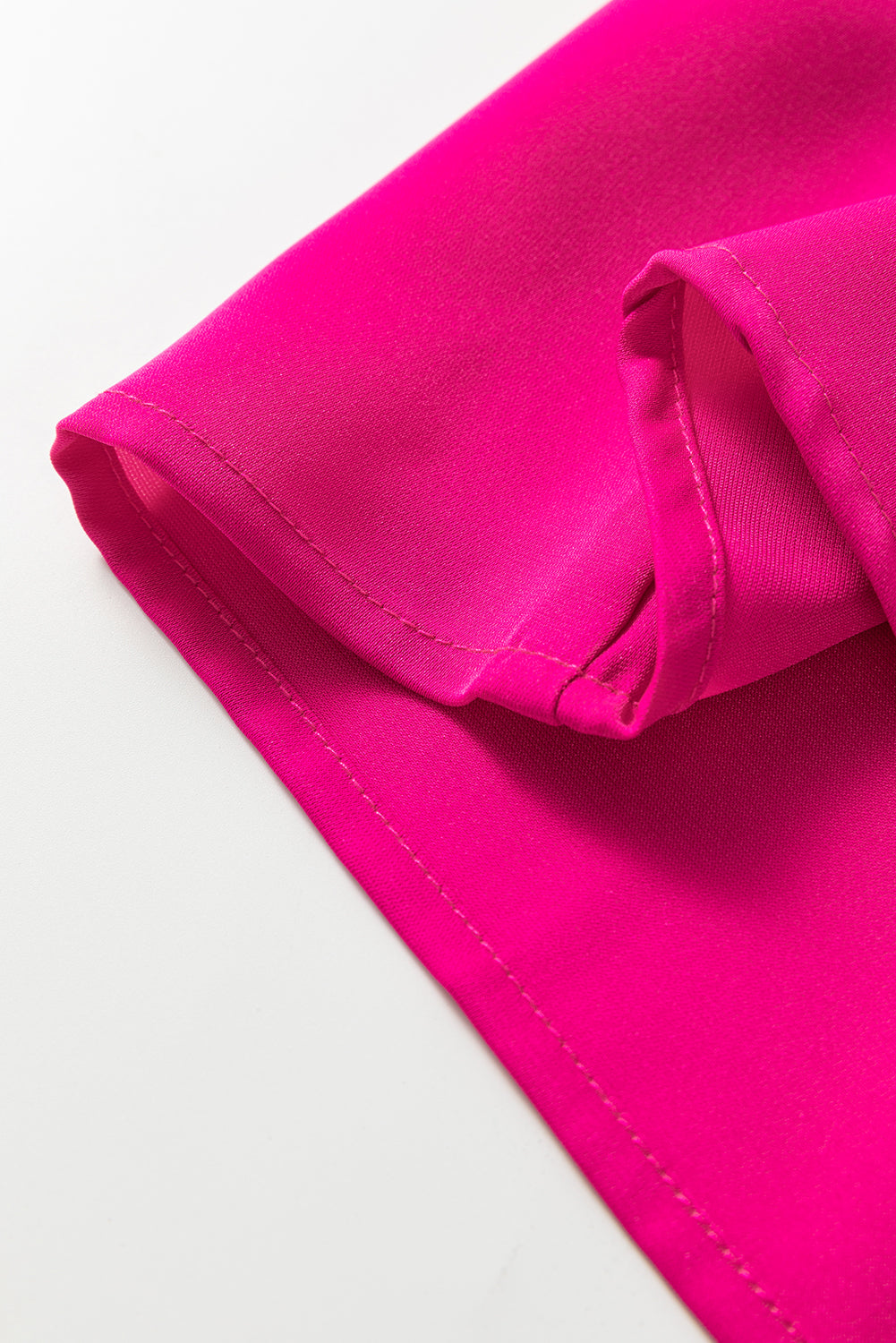 Rose Red Leopard Contrast Patchwork Ruffled Sleeve Short Shift Dress