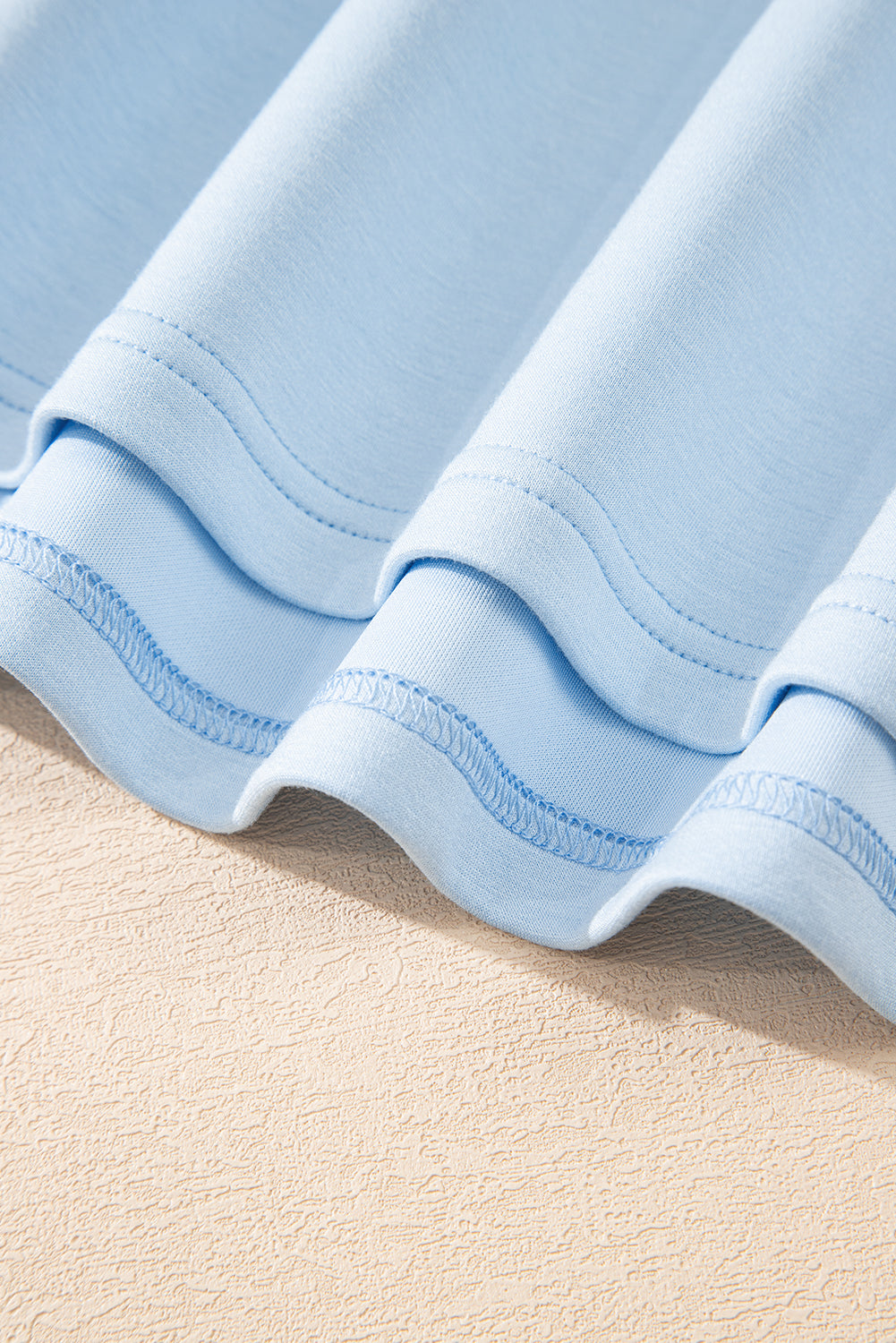 Beau Blue Pop of Color Collared V Neck Ruffle Sleeve Blouse