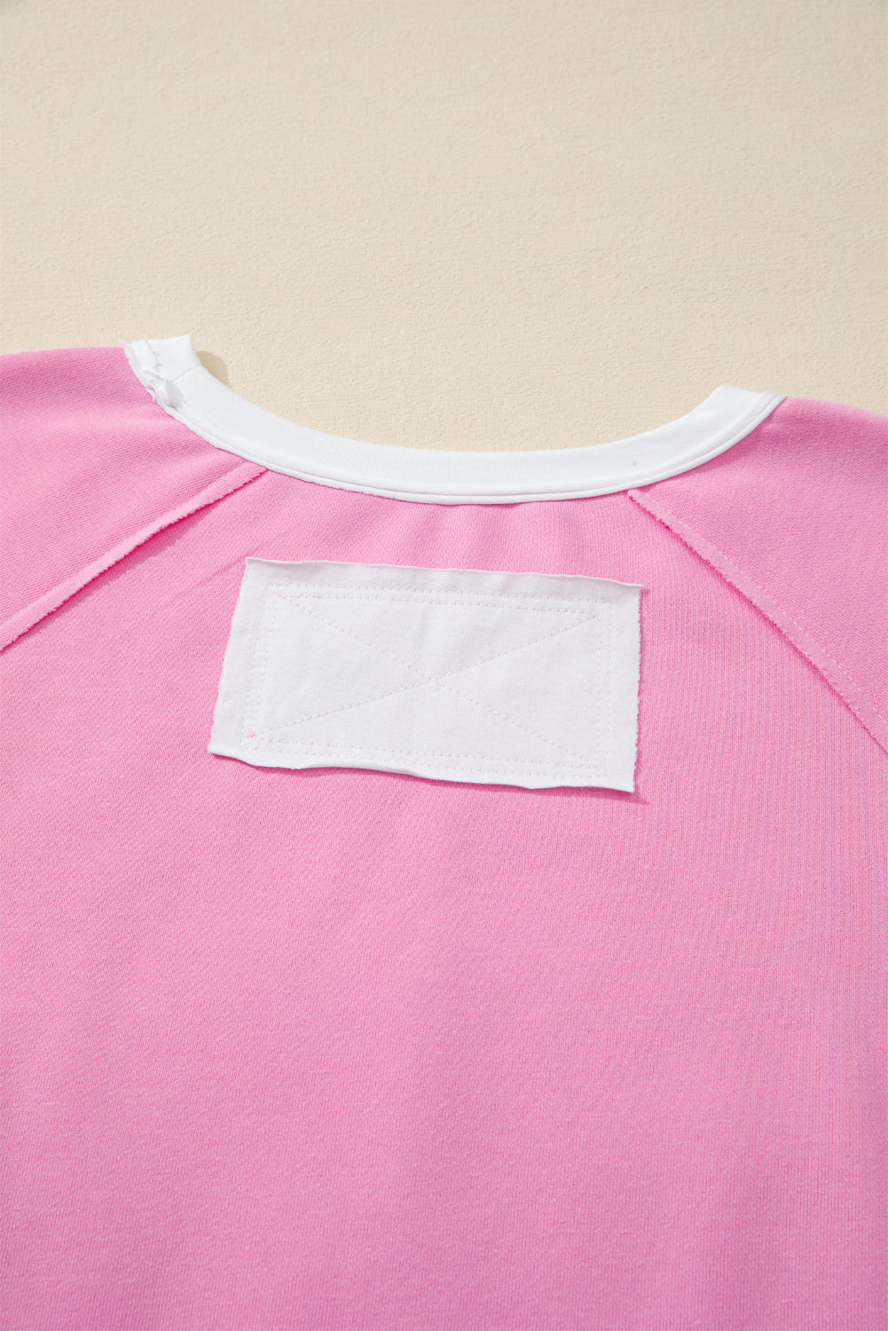 Orchid Bouquet Flower Patched Raw Seam Colorblock Loose Pants Set