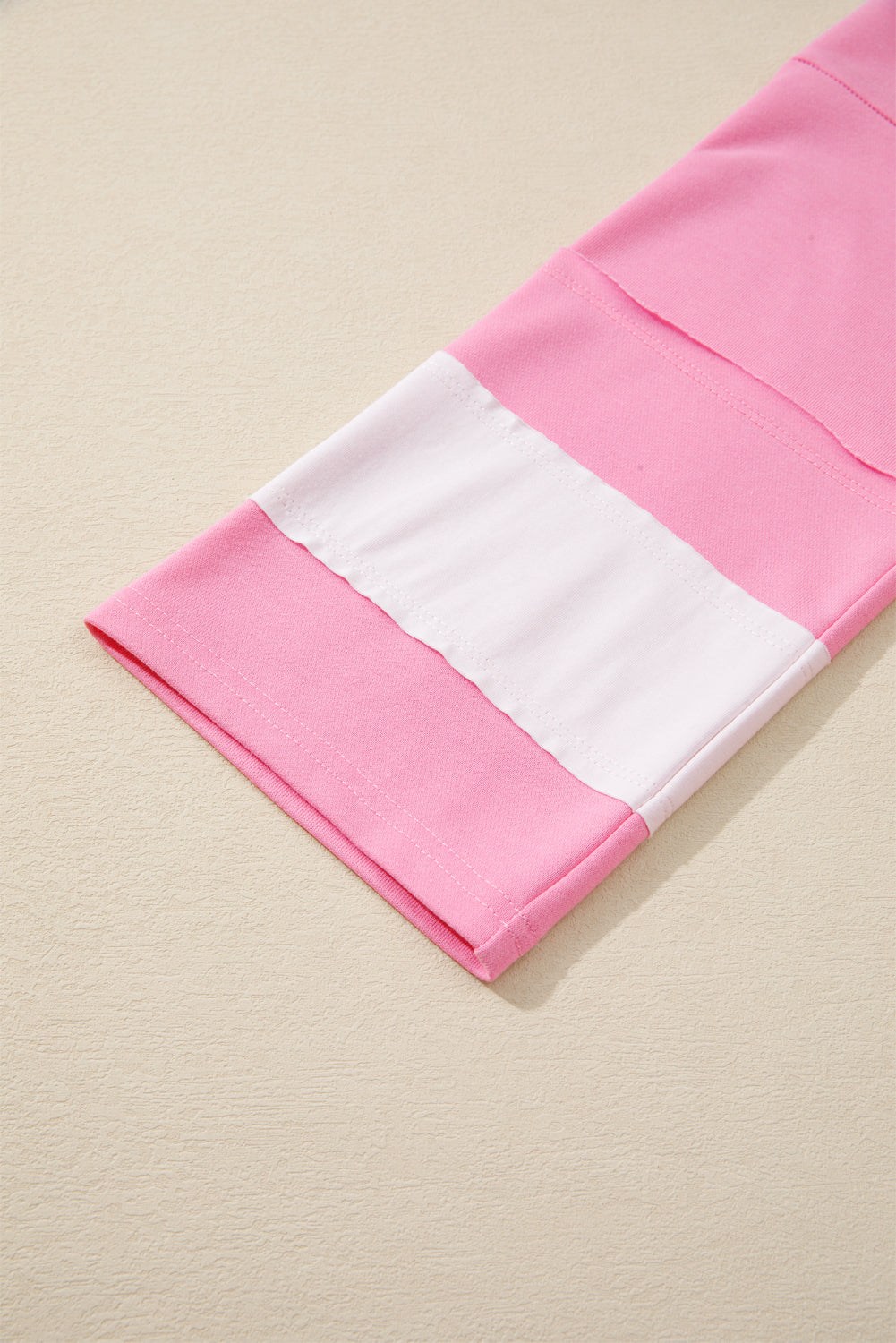 Orchid Bouquet Flower Patched Raw Seam Colorblock Loose Pants Set