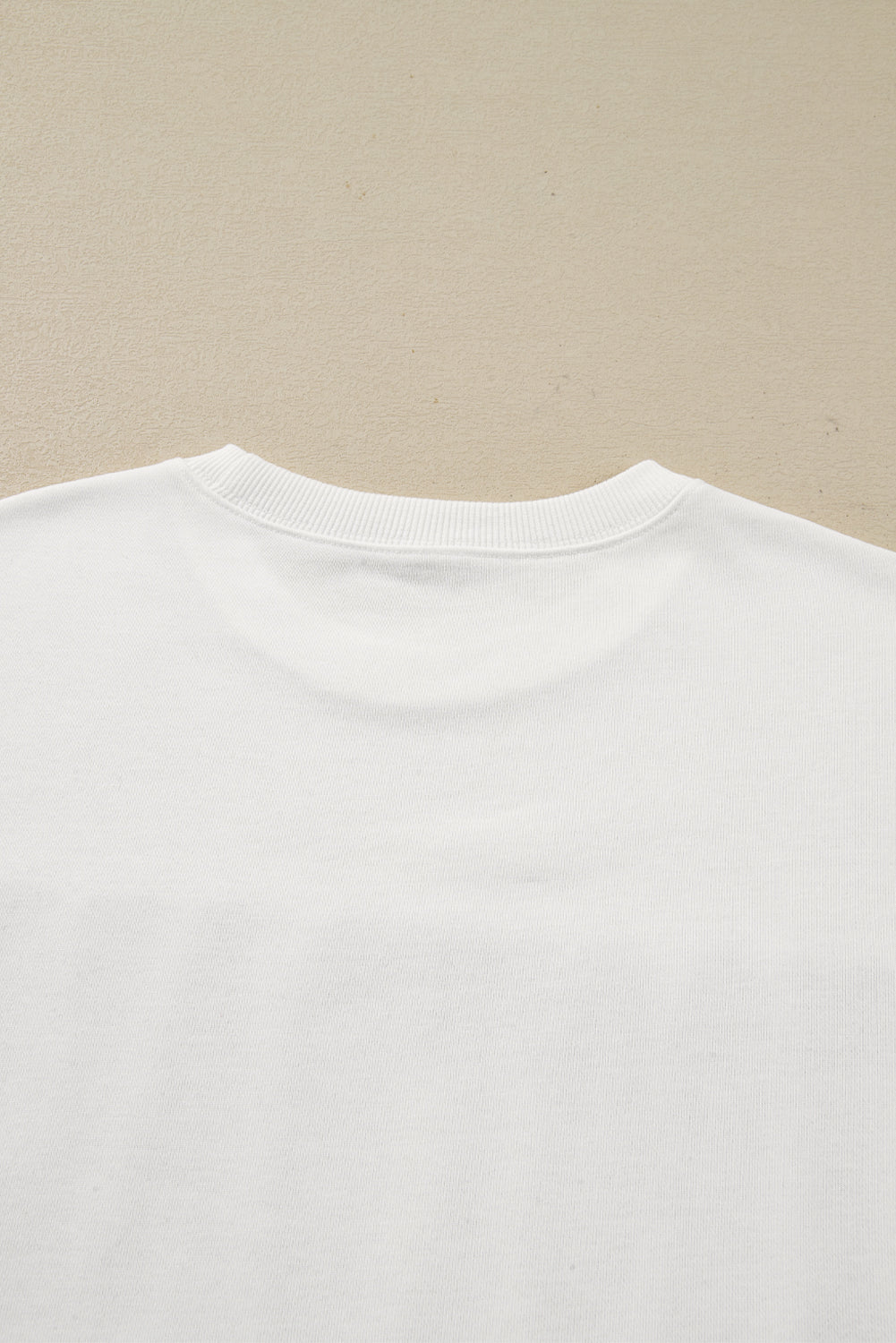 White FOOTBALL Letter Graphic Crew Neck Sweatshirt