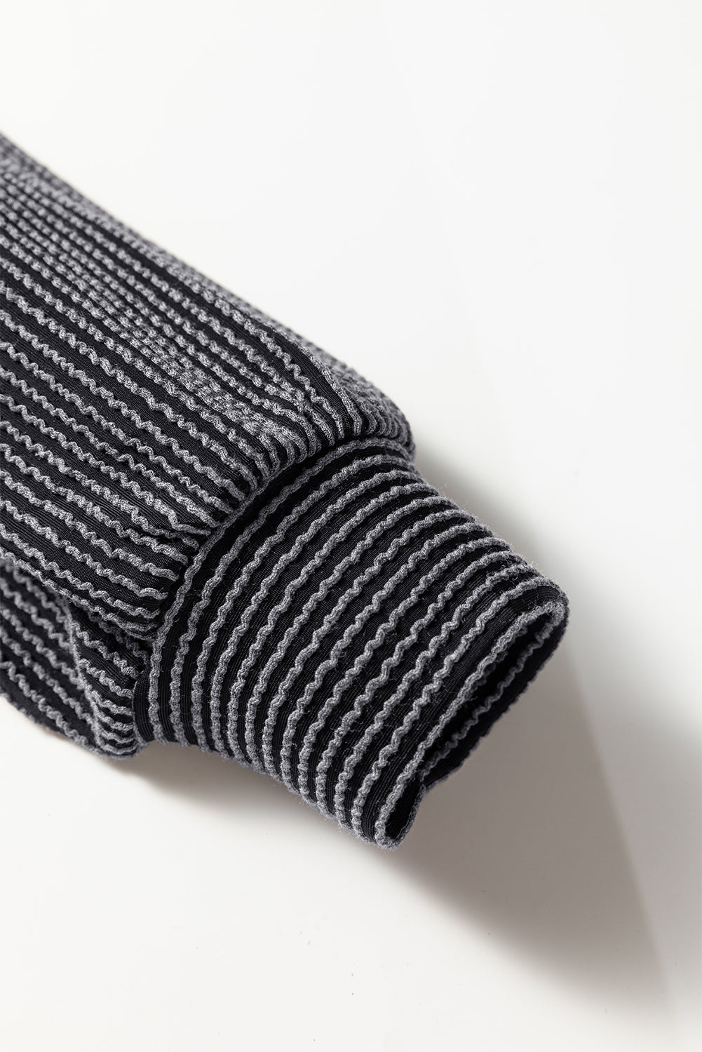 Black Halloween Rhinestone Pumpkin Contrast Ribbed Patchwork Top