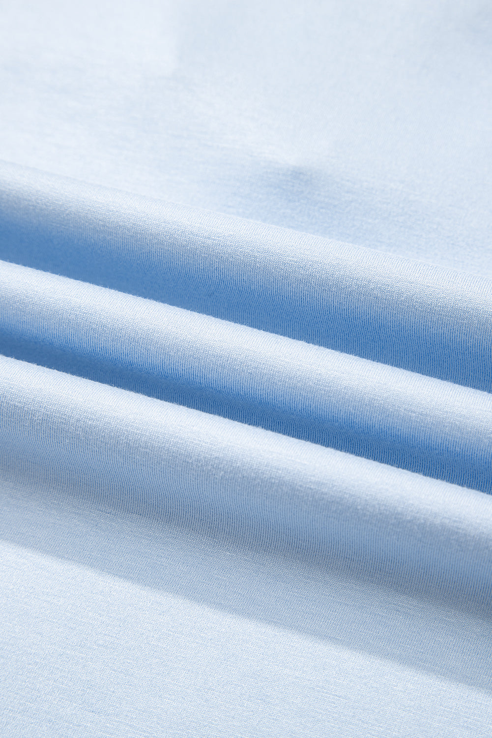 Beau Blue Pop of Color Collared V Neck Ruffle Sleeve Blouse